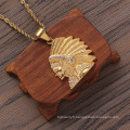 Shangjie OEM Kalung Hip Hop en acier inoxydable Gold Collier Bijoux Portait Zircon Pendant Collier Indian Collier Indian